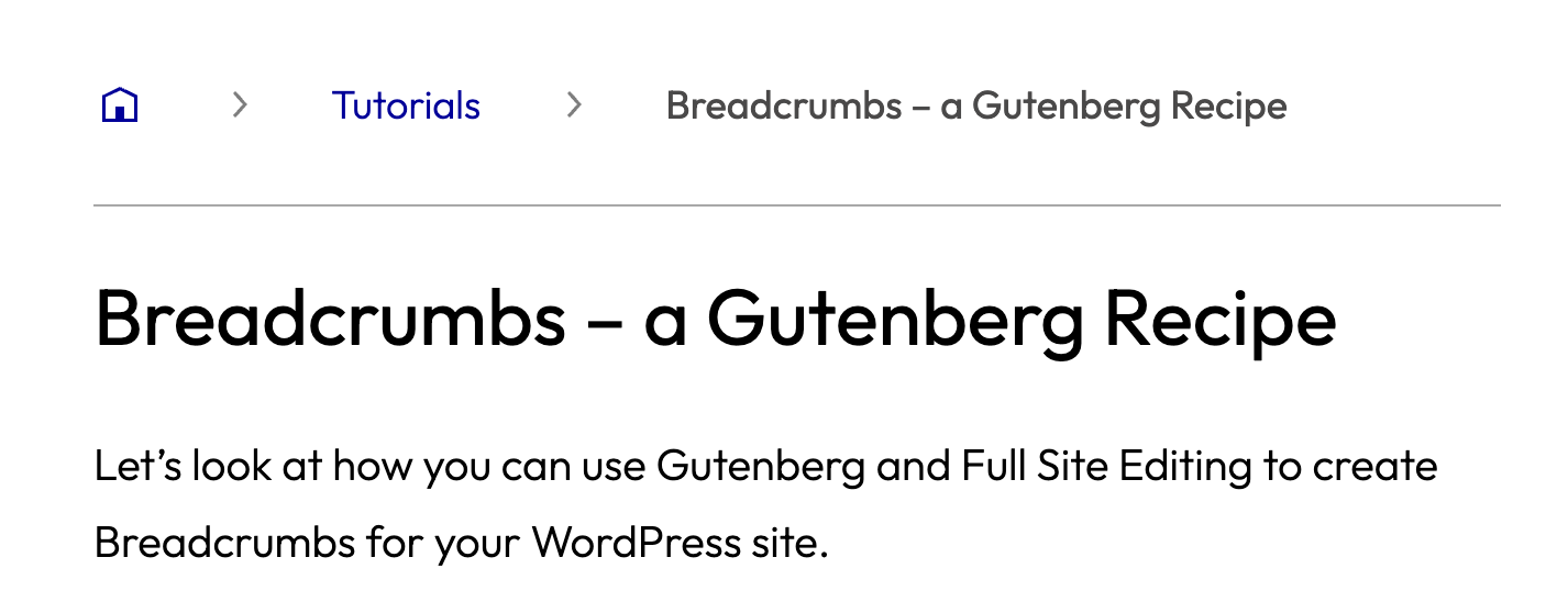 Breadcrumbs – a Gutenberg Recipe